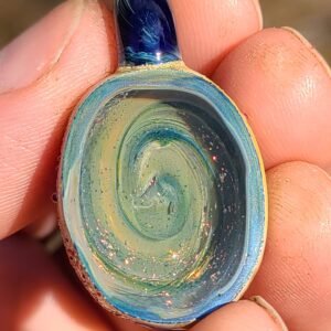 Blue sparkle boro geode