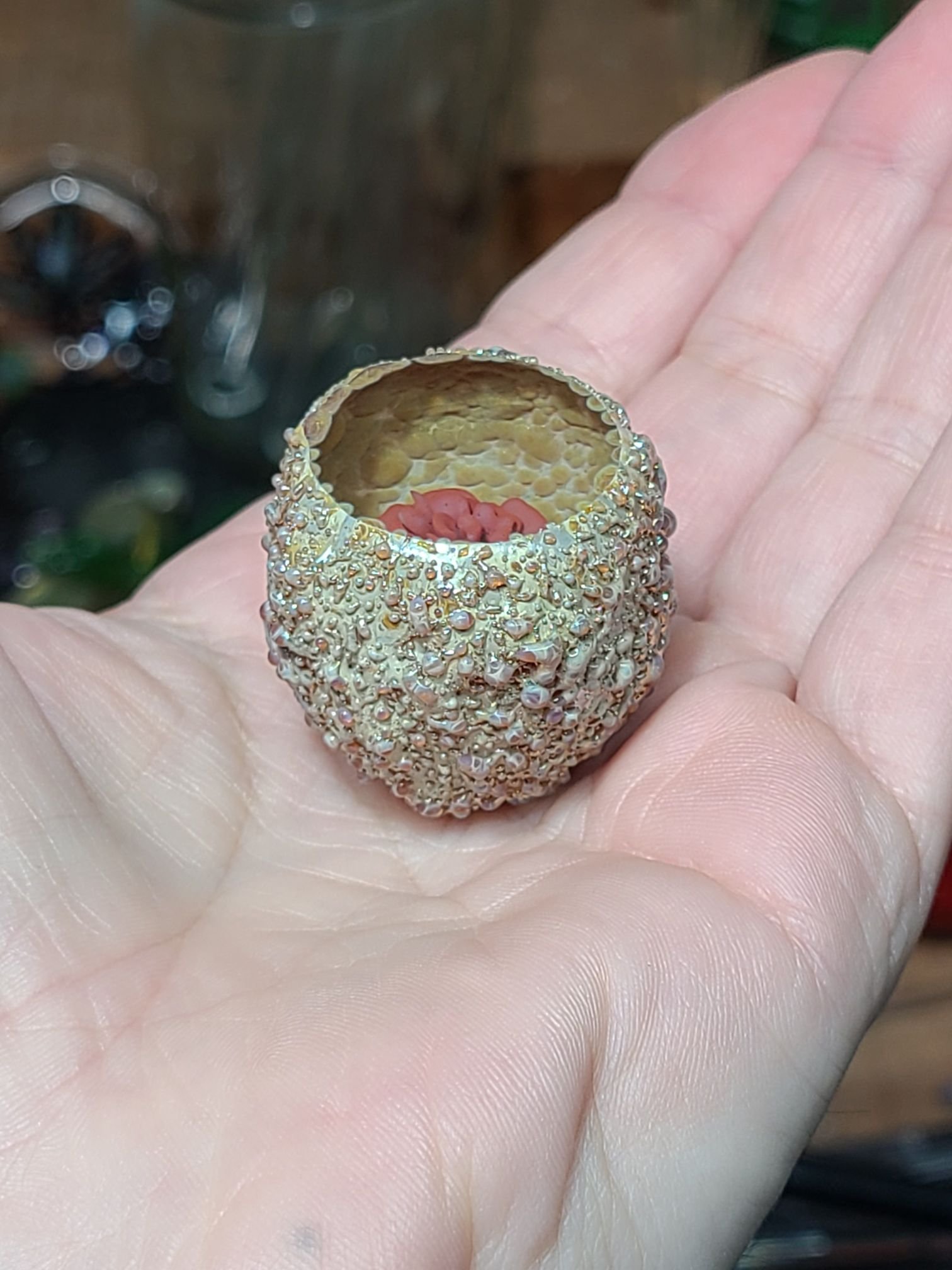 Boro Flower Fossil Red over White - Image 3