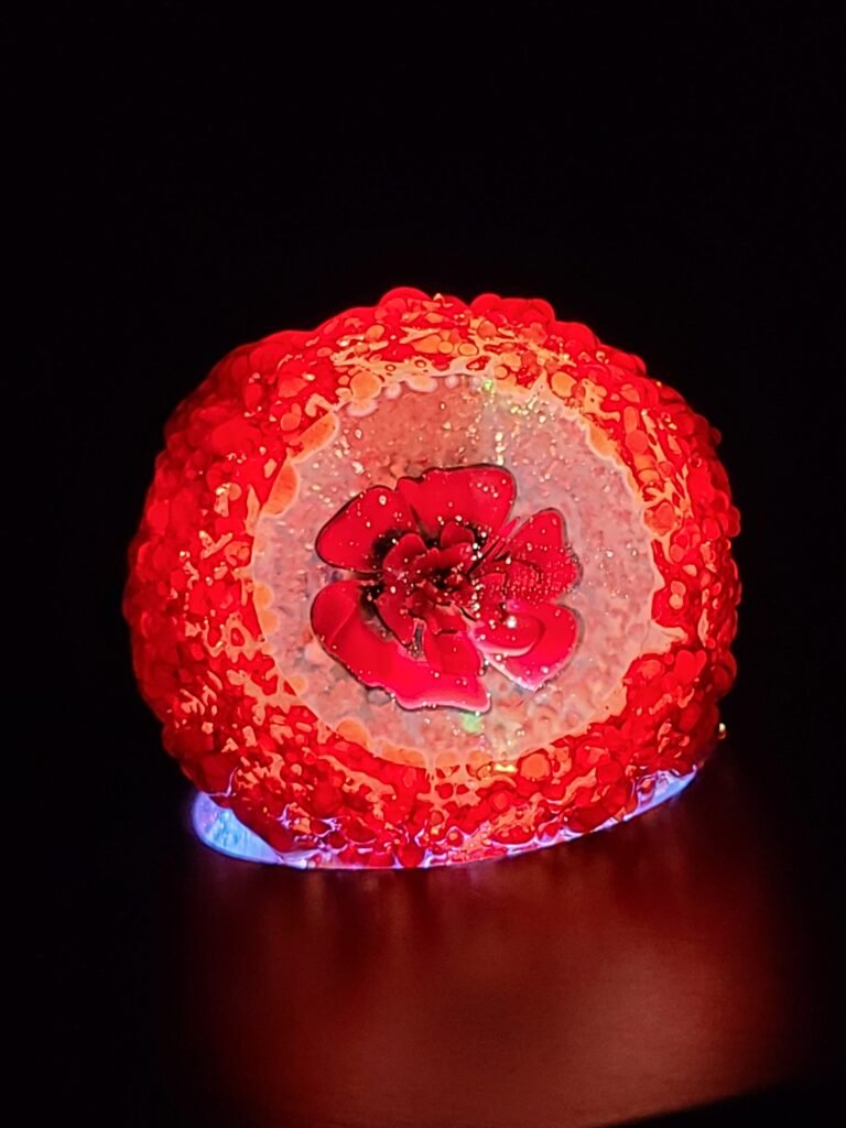 Boro Flower Fossil Red/Black