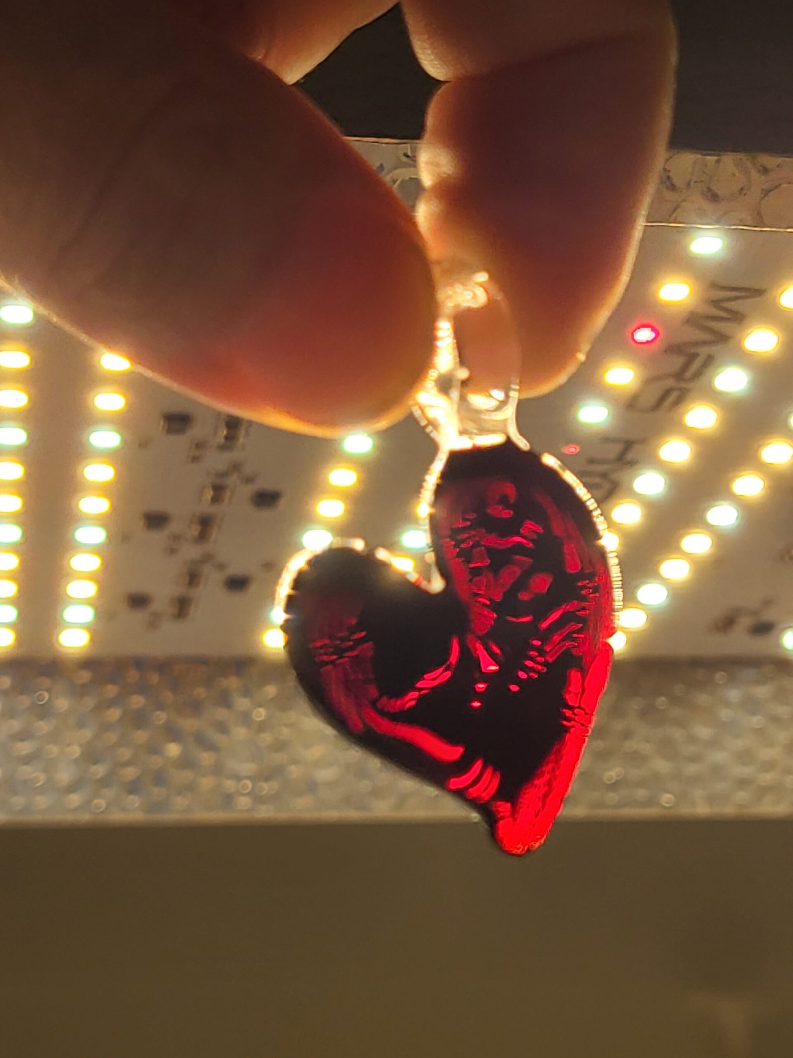Deep Red Heart Pendant - Image 2