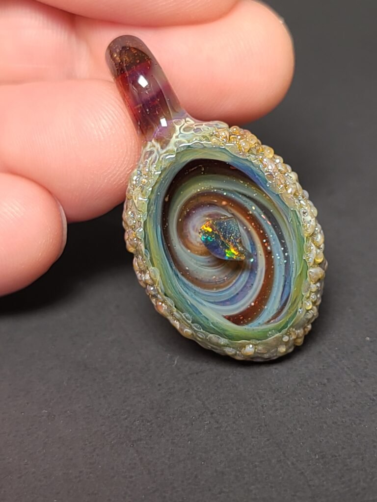Boro Geode Pendant o1